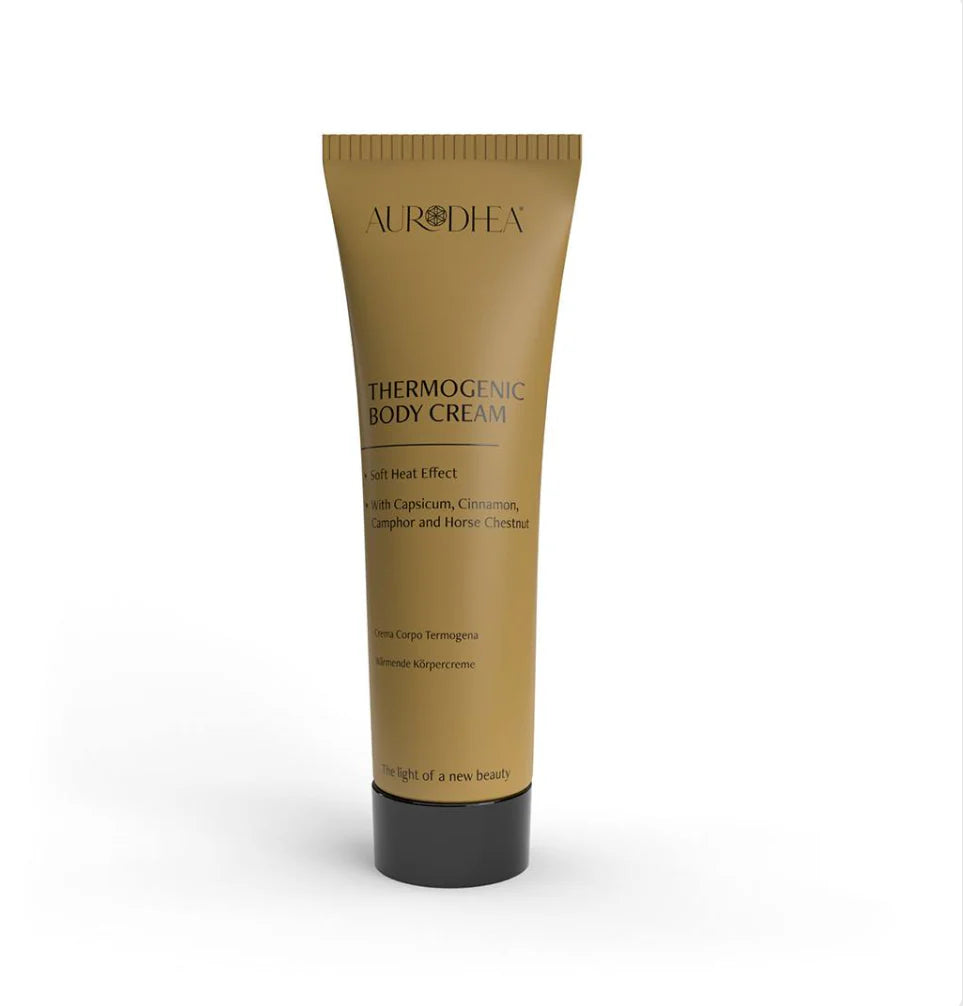 Aurodhea Thermogenic "Soft Heat" Body Cream - 150 ml | Enriched with essential oils of Cypress, Capsicum, Cinnamon, Camphor, and Horse Chestnut