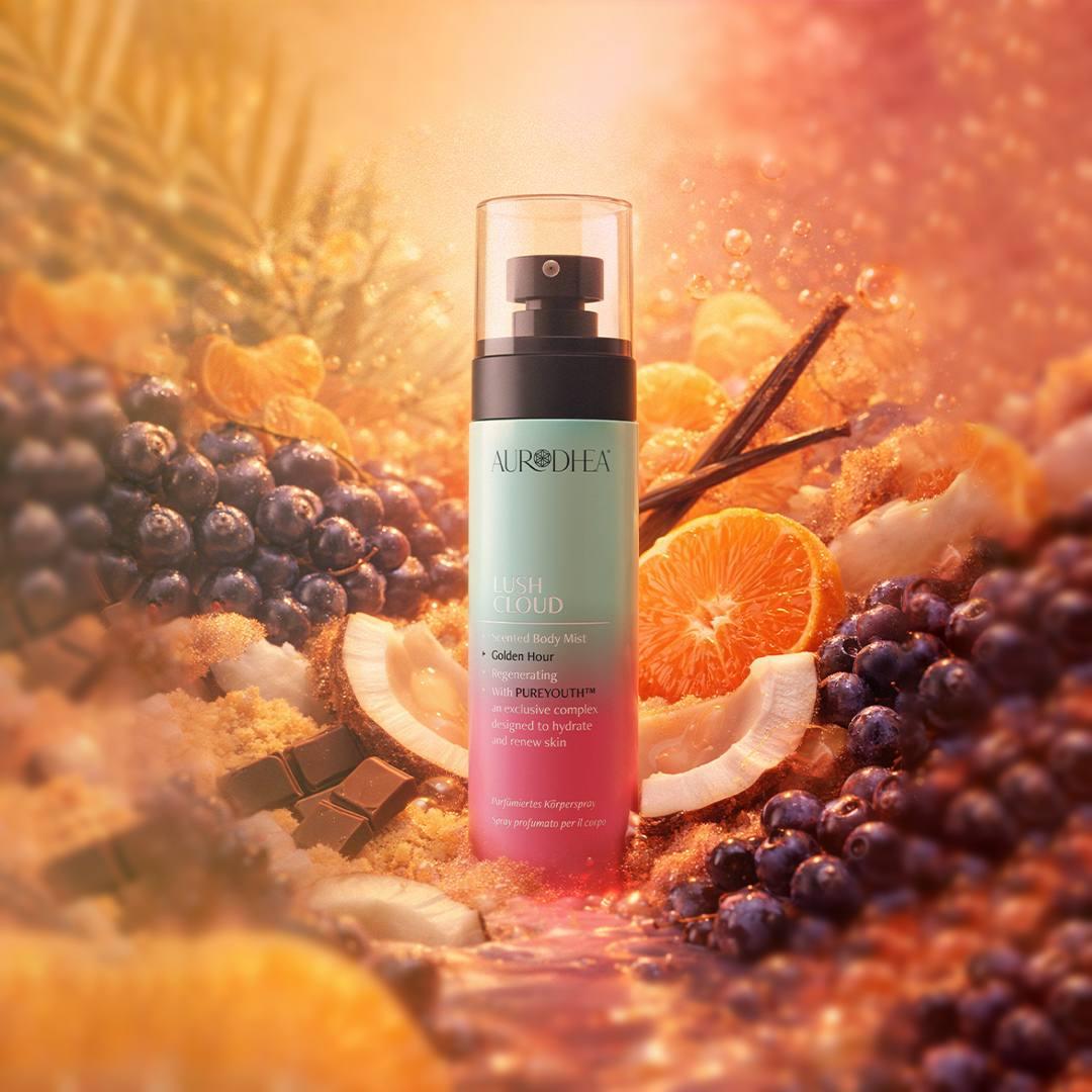 Aurodhea LUSH CLOUD "Golden Hour" - Body Fragrance Mist - 100 ml | With the exclusive PUREYOUTH™ complex